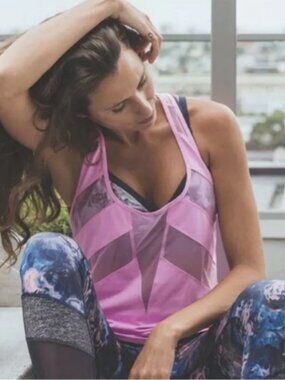 💜 LULULEMON If You're Lucky Heathered Vintage Pink / Raspberry Glo Light Tank💜